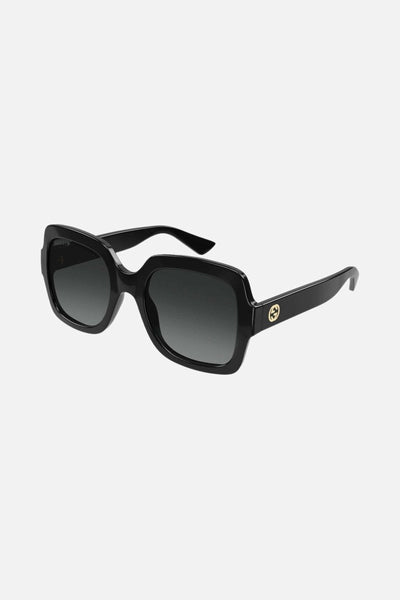 Gucci squared black thin acetate sunglasses - Lux Studios