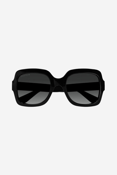 Gucci squared black thin acetate sunglasses - Lux Studios