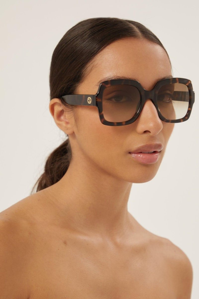 Squared brown thin acetate sunglasses – timeless, pure and simple – LUX VERSE Luxury Designer Fashion Outlet