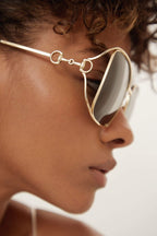 Squared with fork detail sunglasses – a collection with vintage inspired shapes enriched with shiny materials – LUX VERSE Luxury Designer Fashion Outlet