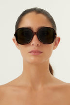 Vintage look round sunglasses – comfortable flat end tips – LUX VERSE Luxury Designer Fashion Outlet