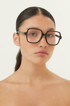 Vintage squared black frame – first launched in Fashion Show Aria – LUX VERSE Luxury Designer Fashion Outlet