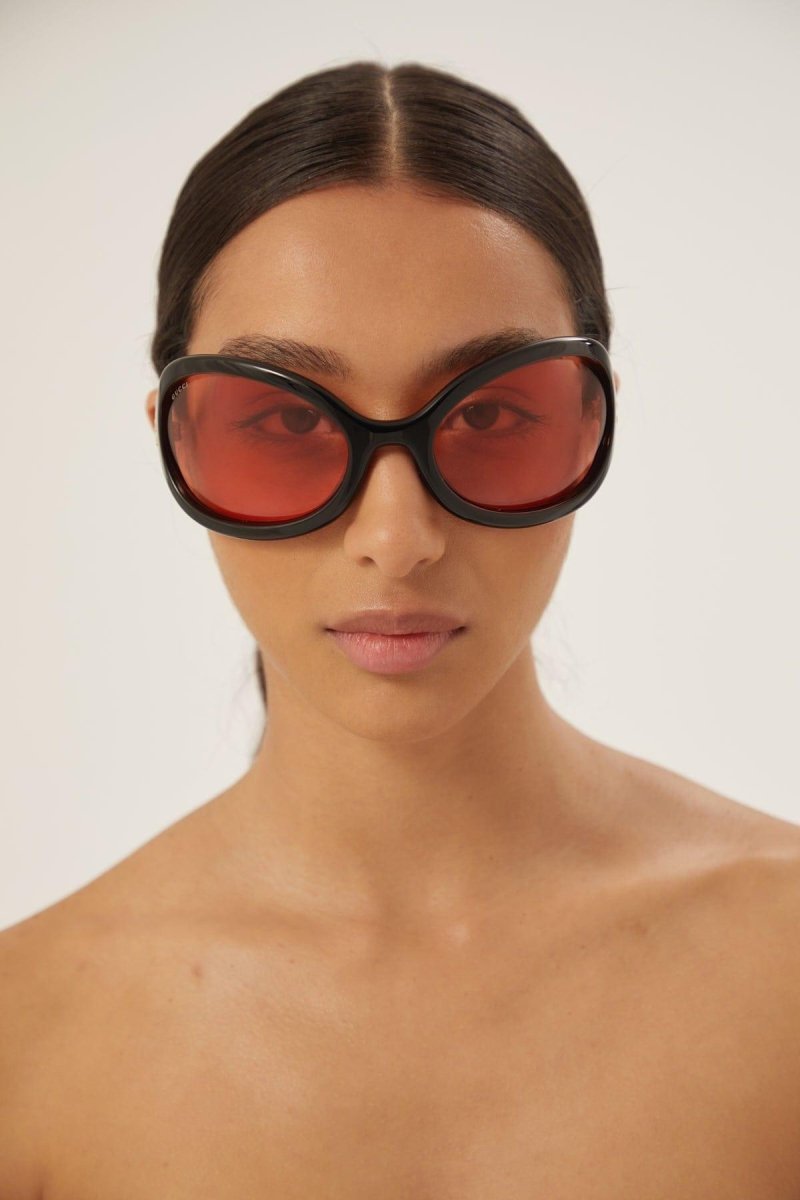 Wrap around black sunglasses – wraparound and oversized shape – LUX VERSE Luxury Designer Fashion Outlet