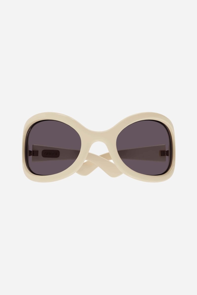Wrap around ivory sunglasses – no external logo – LUX VERSE Luxury Designer Fashion Outlet