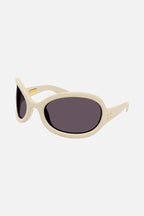 Wrap around ivory sunglasses – wraparound and oversized shape – LUX VERSE Luxury Designer Fashion Outlet