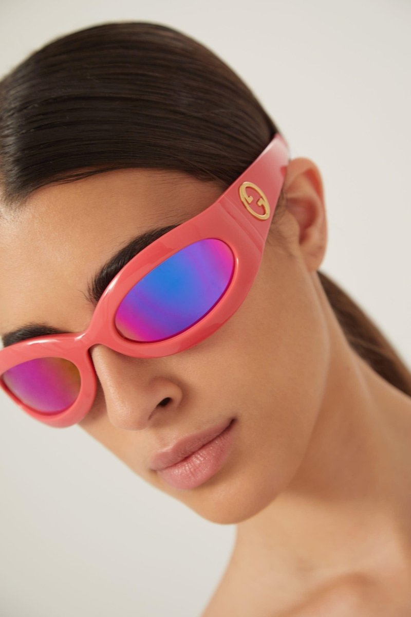Wrap around pink sunglasses – pink sunglasses – LUX VERSE Luxury Designer Fashion Outlet