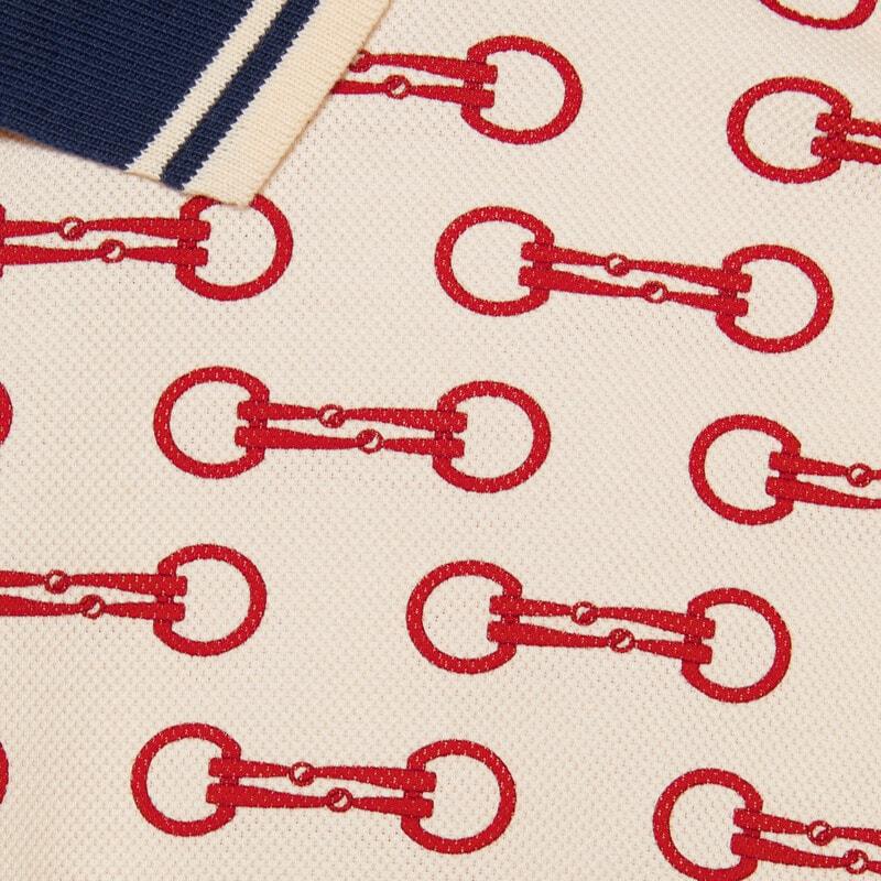 Horsebit print cotton polo shirt – the now recognizable Horsebit continues to decorate new iterations of the polo shirt – LUX VERSE Luxury Designer Fashion Outlet