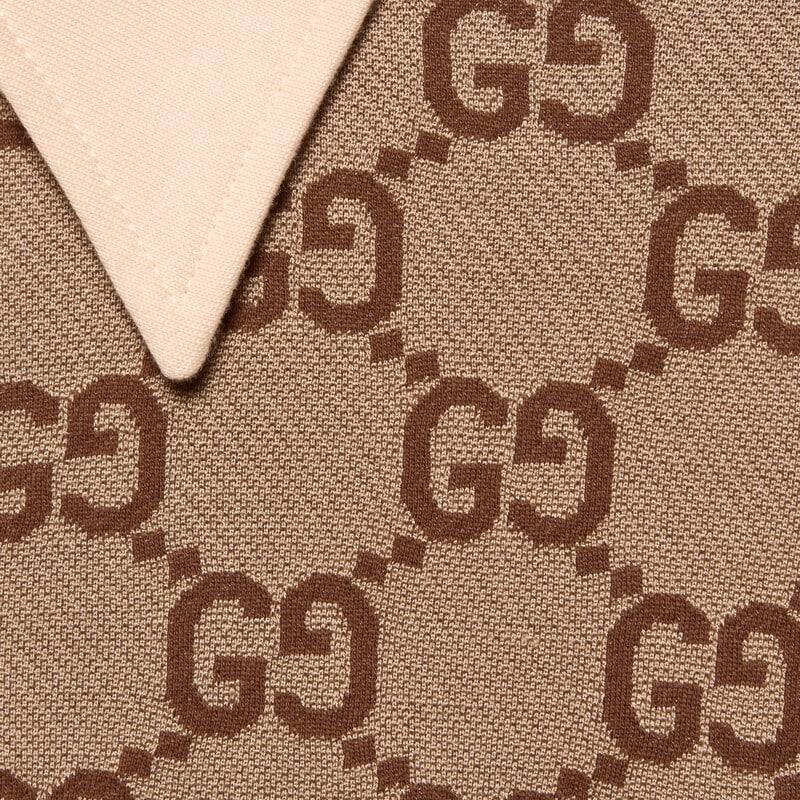 Jumbo GG cotton silk jacquard polo – a commentary on the evolution of the House's heritage that looks toward the future, – LUX VERSE Luxury Designer Fashion Outlet