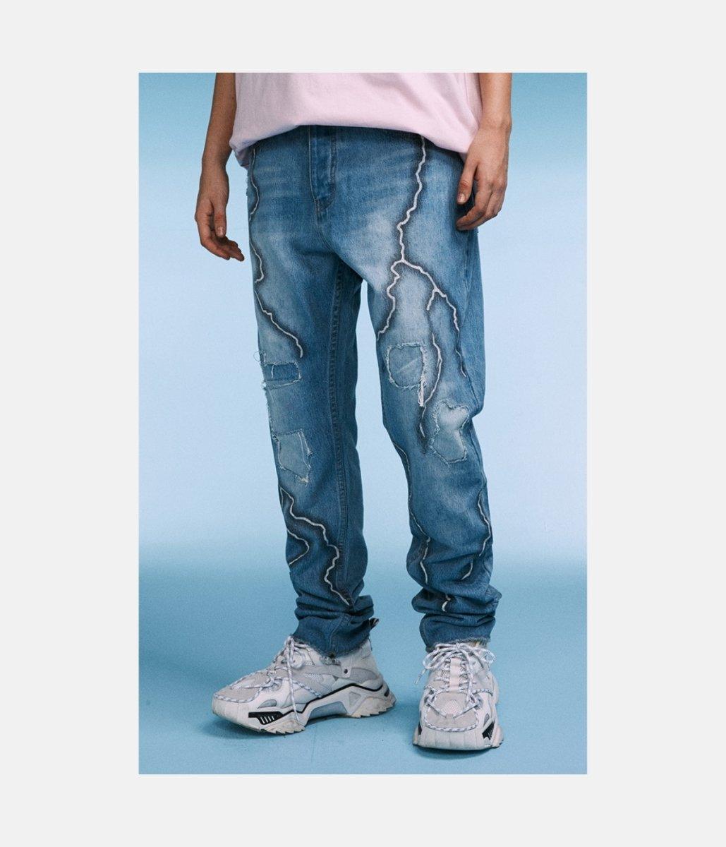 Lightning Pants – hip Lenght S 82 106 101 M 86 110 103 L 90 114 105 XL 94 118 107 – LUX VERSE Luxury Designer Fashion Outlet