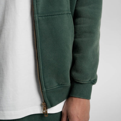 Loose Fit Wash Zip Up Hoodie - RIZZ UNIVERSE
