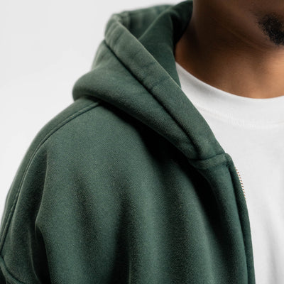 Loose Fit Wash Zip Up Hoodie - RIZZ UNIVERSE