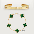 Love Bracelet - Gift Alhambra Bracelet – lOVE bracelet, double yellow gold 18K – LUX VERSE Luxury Designer Fashion Outlet