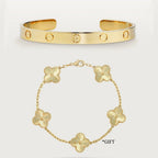 Love Bracelet - Gift Alhambra Bracelet – lOVE bracelet, double yellow gold 18K – LUX VERSE Luxury Designer Fashion Outlet