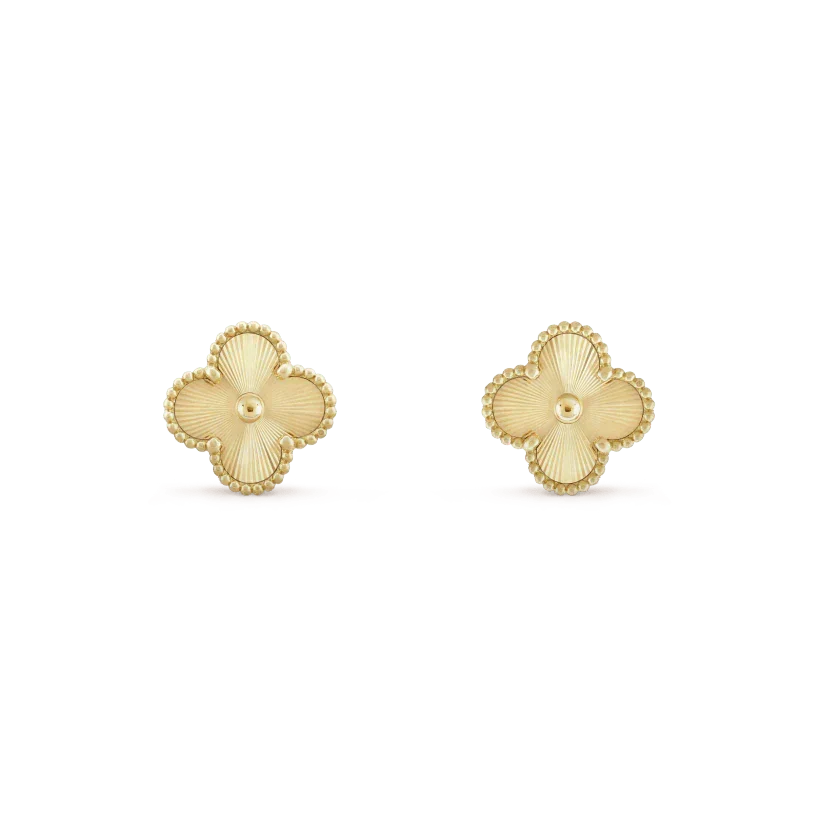 Magic Alhambra Earrings – its cloverleaf-inspired asymmetrical designs feature several different material – LUX VERSE Luxury Designer Fashion Outlet