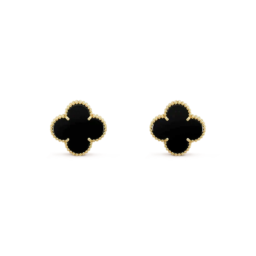Magic Alhambra Earrings Black – magic Alhambra® jewelery creations created in 2006 present a joyous dance of – LUX VERSE Luxury Designer Fashion Outlet