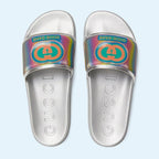 Men's Good Game slide sandal – the initials of the House's founder, Guccio, take on a new meaning throughout – LUX VERSE Luxury Designer Fashion Outlet