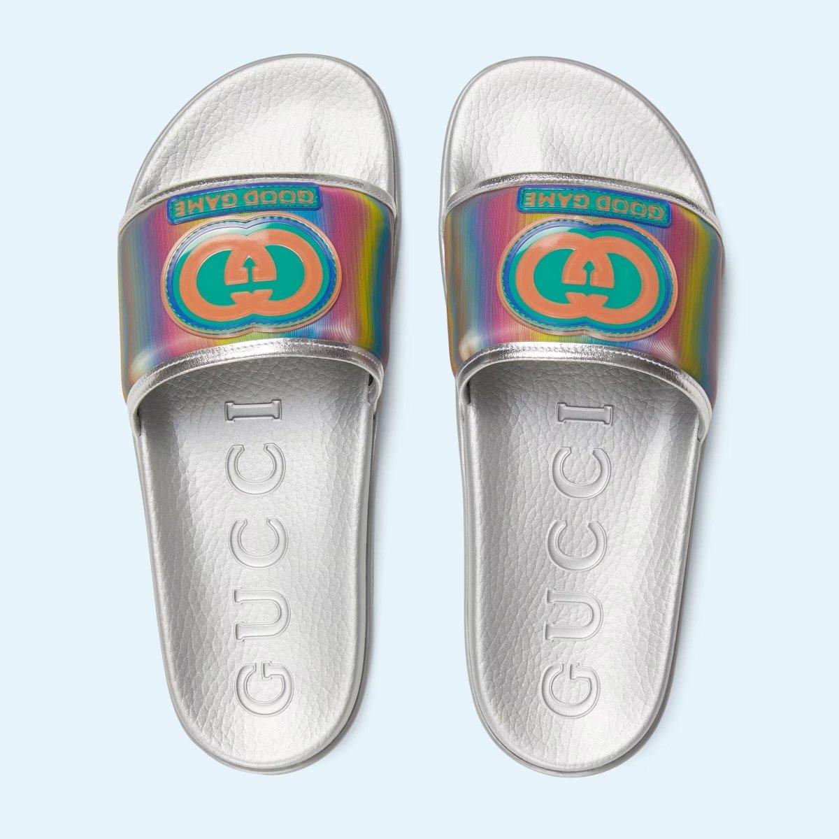 Men's Good Game slide sandal – the initials of the House's founder, Guccio, take on a new meaning throughout – LUX VERSE Luxury Designer Fashion Outlet