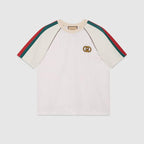 Mesh fabric T-shirt – crafted from mesh fabric, this T-shirt is enriched by the distinctive – LUX VERSE Luxury Designer Fashion Outlet