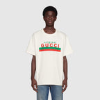 'Original'print oversize T-shirt – this cotton jersey T-shirt has contrast color details and the Trefoil print on – LUX VERSE Luxury Designer Fashion Outlet