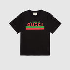 Original'print oversize T-shirt – a statement print defines this oversize T-shirt, crafted from black cotton jersey – LUX VERSE Luxury Designer Fashion Outlet
