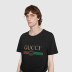 Oversize washed T-shirt with logo – alessandro Michele brings the logo to the forefront, inspired by vintage – LUX VERSE Luxury Designer Fashion Outlet