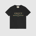 Oversize washed T-shirt with logo – alessandro Michele brings the logo to the forefront, inspired by vintage – LUX VERSE Luxury Designer Fashion Outlet
