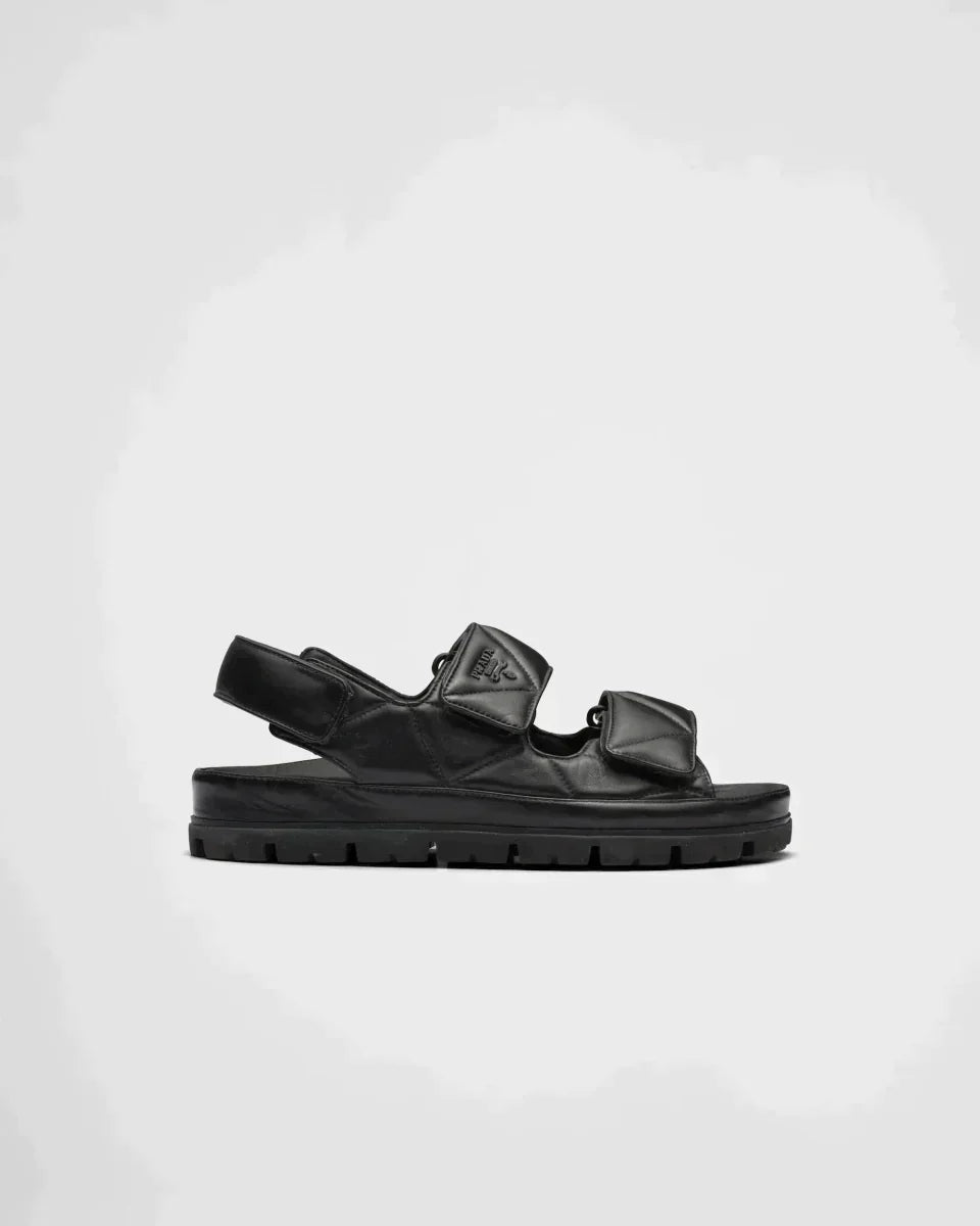 Padded nappa leather sandals – masculine lines with sporty allure are redesigned to create original, contemporary – LUX VERSE Luxury Designer Fashion Outlet