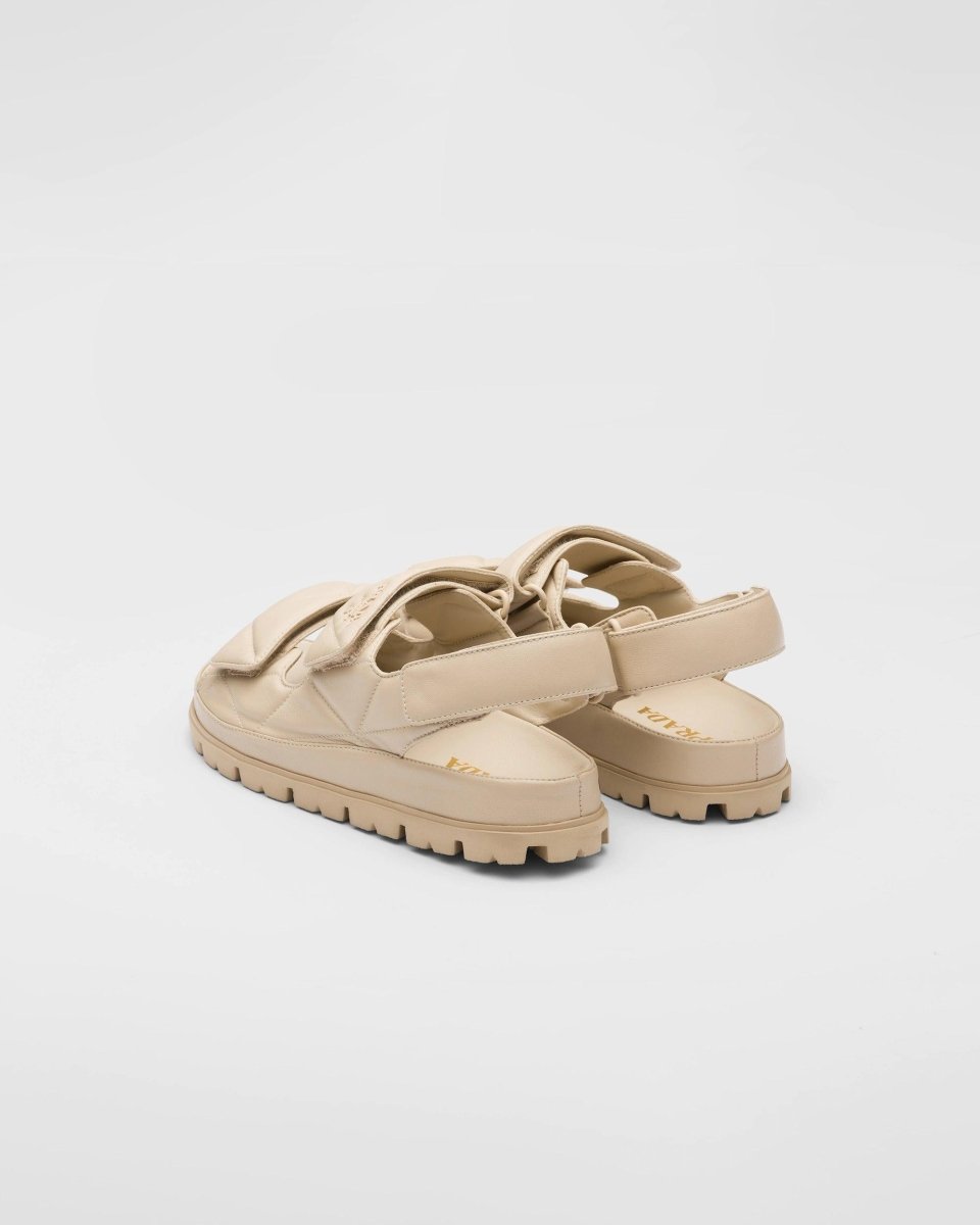 Padded nappa leather sandals – masculine lines with sporty allure are redesigned to create original, contemporary – LUX VERSE Luxury Designer Fashion Outlet
