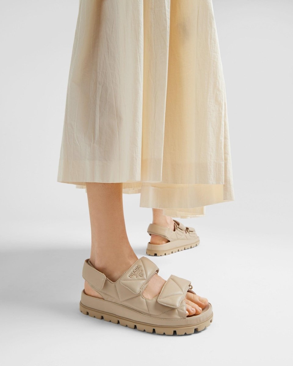 Padded nappa leather sandals – masculine lines with sporty allure are redesigned to create original, contemporary – LUX VERSE Luxury Designer Fashion Outlet
