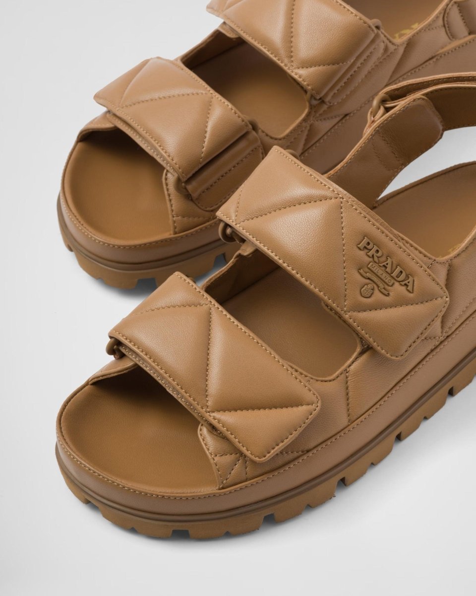 Padded nappa leather sandals – masculine lines with sporty allure are redesigned to create original, contemporary – LUX VERSE Luxury Designer Fashion Outlet