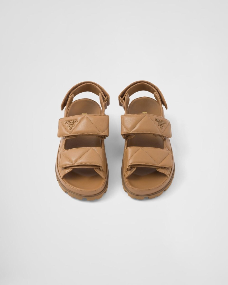 Padded nappa leather sandals – masculine lines with sporty allure are redesigned to create original, contemporary – LUX VERSE Luxury Designer Fashion Outlet