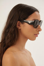 Black butterfly shape sunglasses – cinŽma styles to square Monochrome symbol frames – LUX VERSE Luxury Designer Fashion Outlet