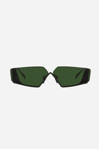 Flat top green sunglasses man Catwalk – of silhouettes and colors: from the refined Cinzma styles to square – LUX VERSE Luxury Designer Fashion Outlet