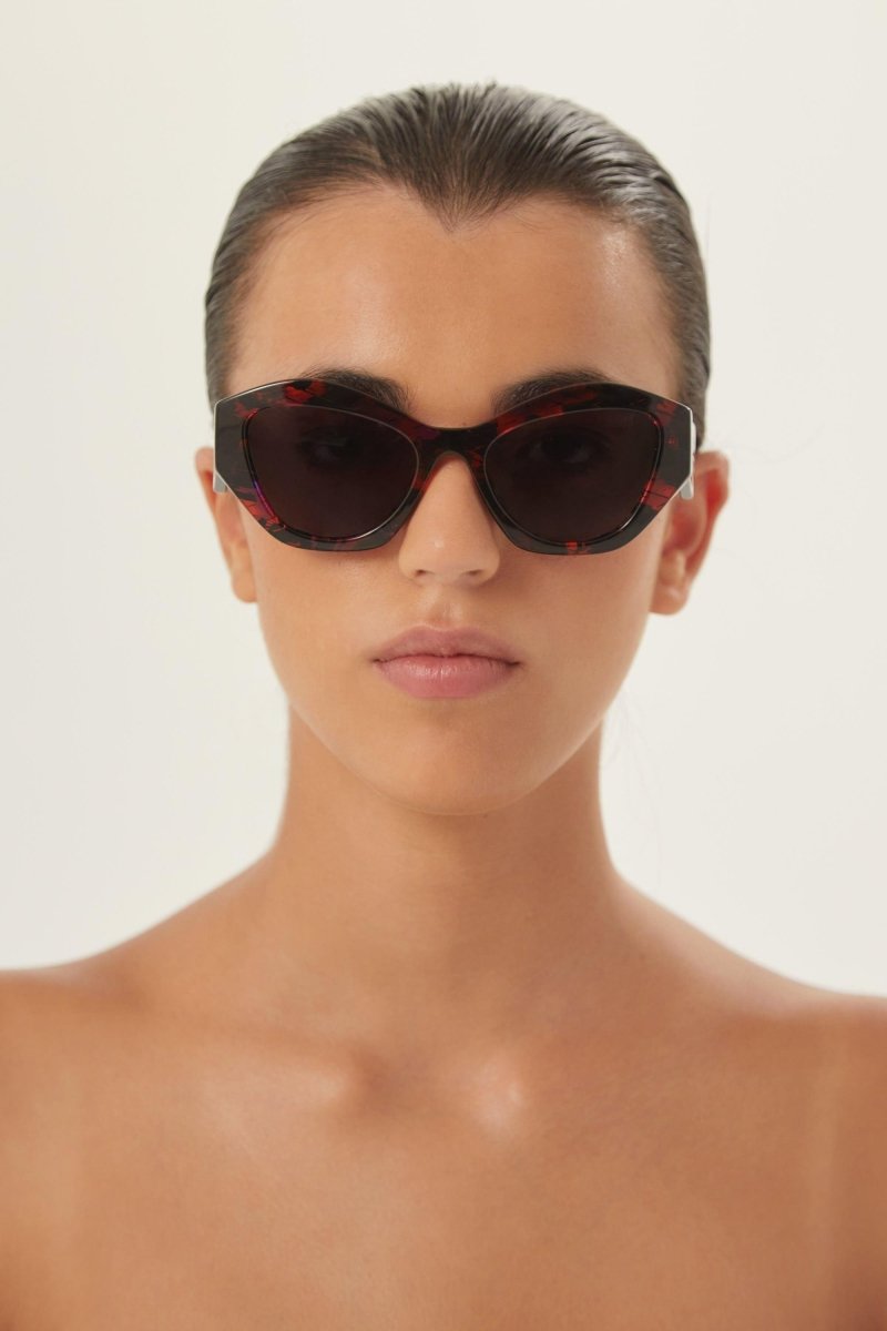 Havana and purple sunglasses – cinŽma styles to square Monochrome symbol frames – LUX VERSE Luxury Designer Fashion Outlet