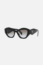 Oval black sunglasses featuring iconic logo – sunglasses for women include a wide range of silhouettes and colors – LUX VERSE Luxury Designer Fashion Outlet