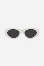 PR20ZS white bold oval sunglasses – sunglasses for women include a wide range of silhouettes and colors – LUX VERSE Luxury Designer Fashion Outlet