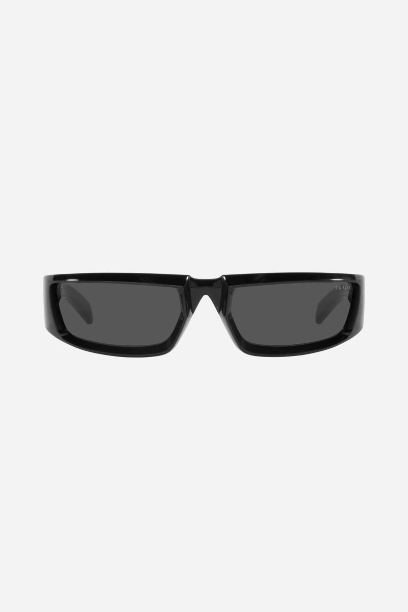 Runway wrap around black sunglasses – cinŽma styles to square Monochrome symbol frames – LUX VERSE Luxury Designer Fashion Outlet