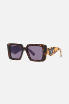 Squared colored havana sunglasses – sunglasses for women include a wide range of silhouettes and colors – LUX VERSE Luxury Designer Fashion Outlet