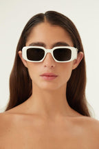 Symbol white oval sunglasses – sunglasses for women include a wide range of silhouettes and colors – LUX VERSE Luxury Designer Fashion Outlet