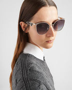 Symbole sunglasses – the oversized slightly cat-eye frame front is paired with refined open temples – LUX VERSE Luxury Designer Fashion Outlet