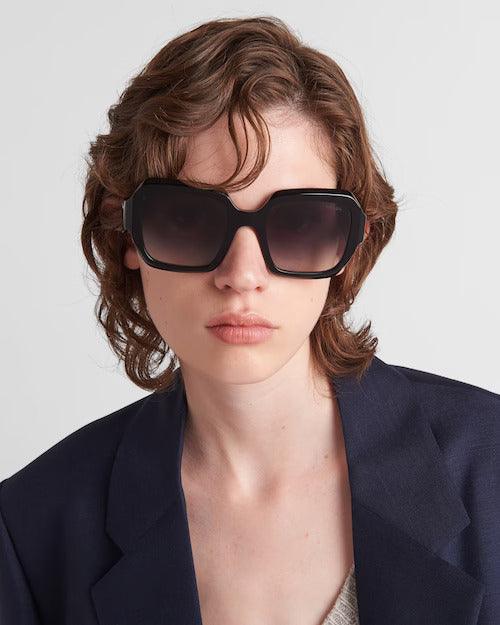 Symbole sunglasses – recycled bio-acetate frame front - Color: Black Frame compatible with graduated – LUX VERSE Luxury Designer Fashion Outlet