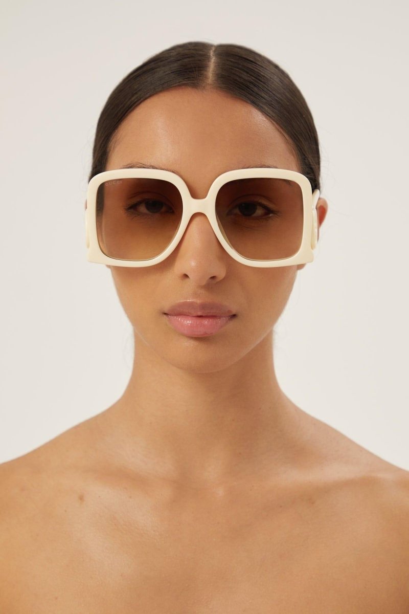 PRE ORDER Avail. August 23 - GG1326 ivory butterfly shape sunglasses – pop and playful color palette – LUX VERSE Luxury Designer Fashion Outlet
