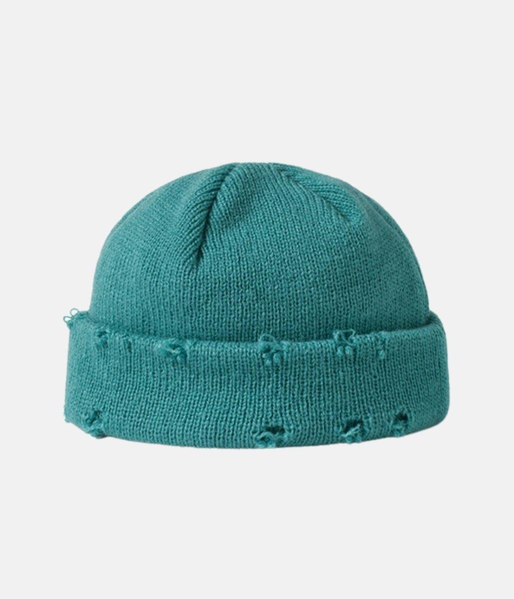 Ripped Beanie Green – material: Premium Cotton Circumference: 60 cm Hat Depth: 17 cm Add more – LUX VERSE Luxury Designer Fashion Outlet