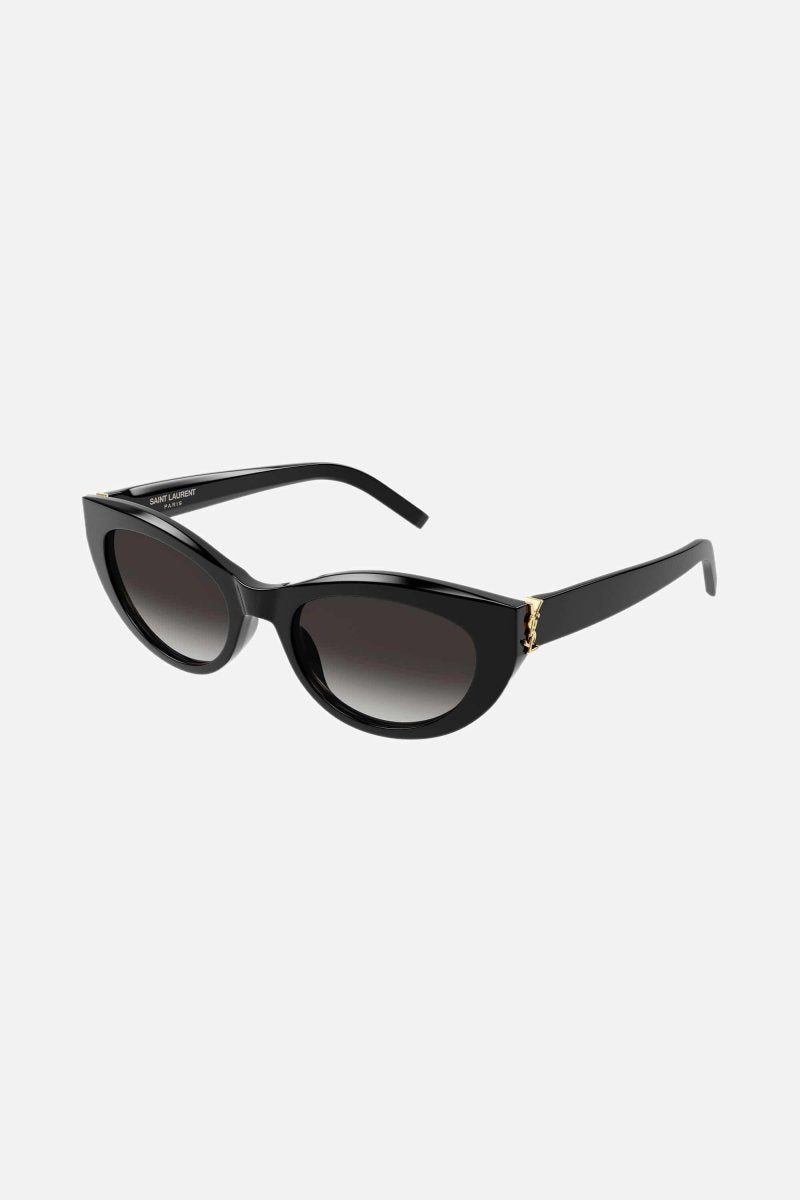 Almond black sunglasses – tHE STYLE IS CHARACTERIZED BY THE ICONIC YSL MONOGRAM LOGO ON THE HINGE AS PRECIOUS – LUX VERSE Luxury Designer Fashion Outlet