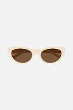Almond cream acetate sunglasses – tHE STYLE IS CHARACTERIZED BY THE ICONIC YSL MONOGRAM LOGO ON THE HINGE AS PRECIOUS – LUX VERSE Luxury Designer Fashion Outlet