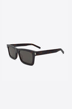 Angular havana grey UNISEX sunglasses – featuring iconic corner angle in the end piece with grey lenses – LUX VERSE Luxury Designer Fashion Outlet