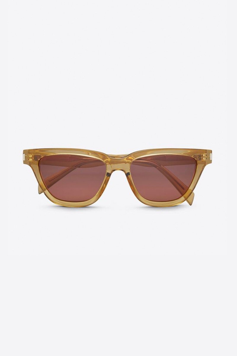 Angular SULPICE cat-eye UNISEX sunglasses with yellow lenses – cat eye acetate UNISEX sunglasses featuring iconic corner the corner angle – LUX VERSE Luxury Designer Fashion Outlet