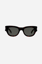 Bold almond havana sunglasses – tHE STYLE IS ENRICHED BY THE BIGGEST CORNER ANGLE EVER, 1 CM,PAIRED WITH THE METAL – LUX VERSE Luxury Designer Fashion Outlet
