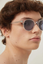 Panthos crystal sunglasses – the iconic corner angle enriches the front shape and the logo is laser – LUX VERSE Luxury Designer Fashion Outlet
