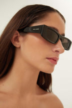 Rectangular black sunglasses – tHE LOGO IS ENGRAVED AND ENRICHED WITH ENAMEL – LUX VERSE Luxury Designer Fashion Outlet